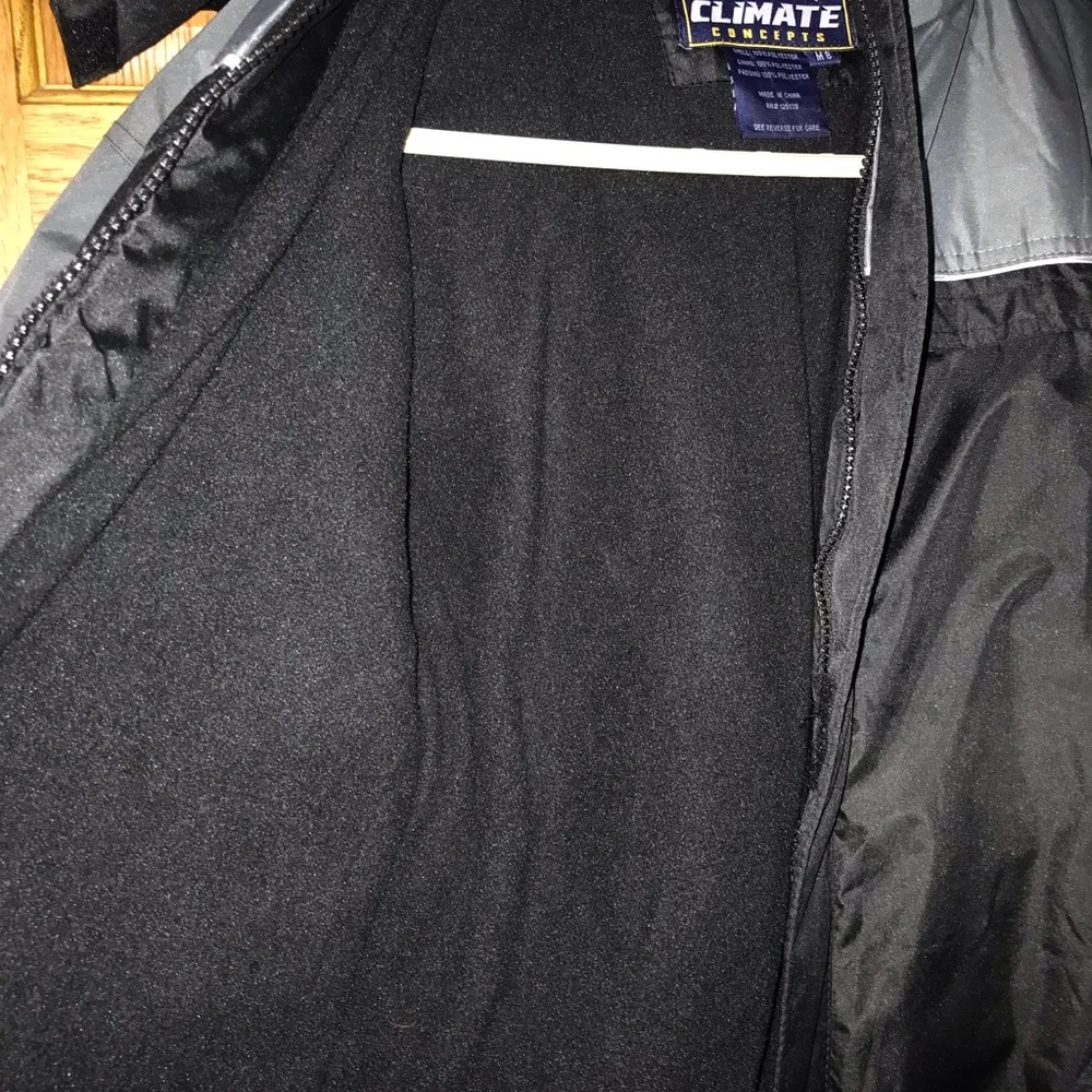 Climate Concepts Black and Gray fleece lined hooded Jacket M 8 - Picture 5 of 5